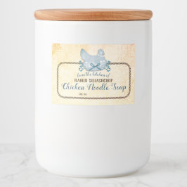 Hemetikett för hönskasserol i soppa mat etiketter