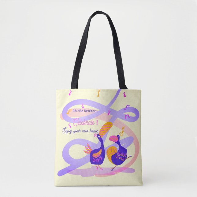 Hemfirande Fåglar Totebag Tygkasse (Framsida)