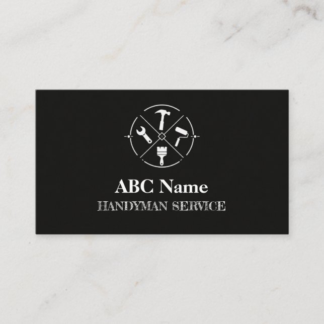 Hemförbättring och reparation handyman tjänster visitkort (Framsida)