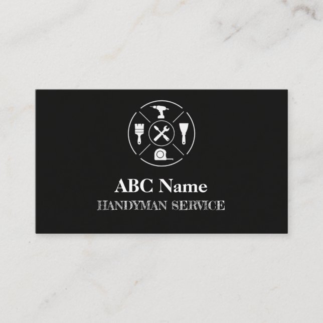 Hemförbättring och reparation handyman tjänster visitkort (Framsida)