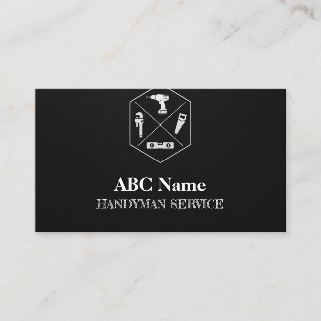 Hemförbättring och reparation handyman tjänster visitkort (Framsida)