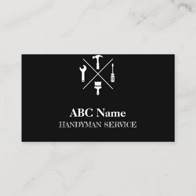 Hemförbättring och reparation handyman tjänster visitkort (Framsida)
