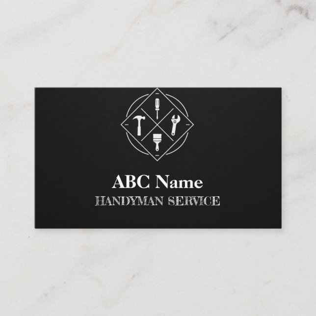Hemförbättring och reparation handyman tjänster visitkort (Framsida)