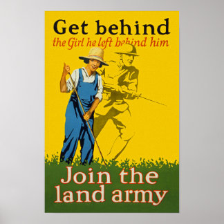 Hemfronten Går med markarméns propaganda för WWI Poster