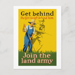 Hemfronten Går med markarméns propaganda för WWI Vykort