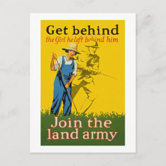 Hemfronten Går med markarméns propaganda för WWI Vykort