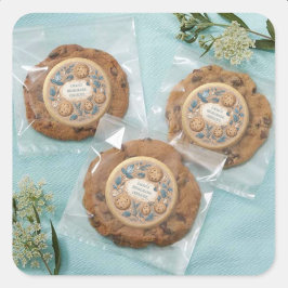 Hemgjord kaka runt klistermärke