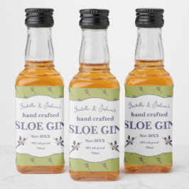 Hemgjord Sloe Gin-etikett Spritflaskor Etikett