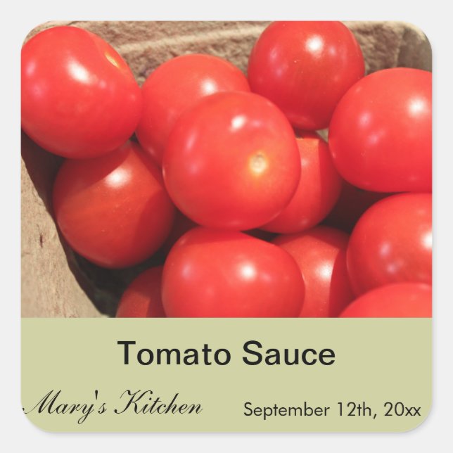 Hemgjorda etiketter för tomatsås flaska (Framsida)