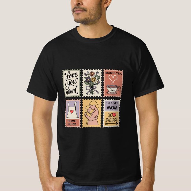 hemhjälte mamma design T-Shirt (Framsida)