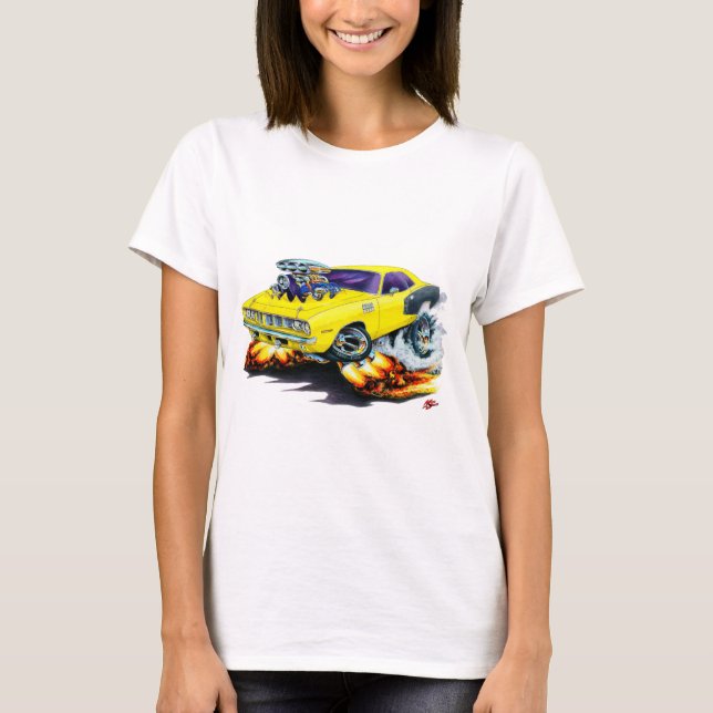 Hemi Cuda gul bil 1971 T-shirt (Framsida)