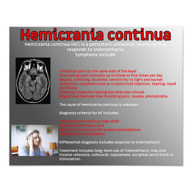 Hemicrania Contina Fototryck (Framsidan)
