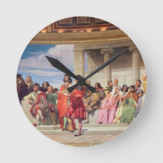 Hemicycle: Åldrar för konstnärer allra, Rund Klocka (Framsida)