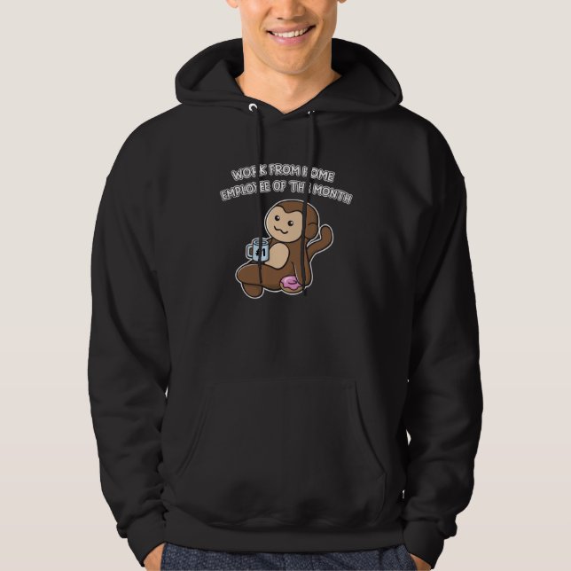 Hemifrånarbetande anställd månaden Ooptee Monke Hoodie (Framsida)