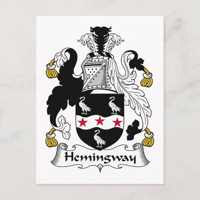 Hemingway familjevapen vykort (Framsida)