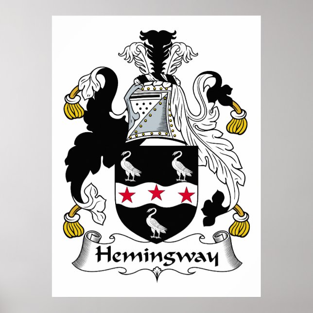 Hemingway Family Crest Poster (Framsidan)