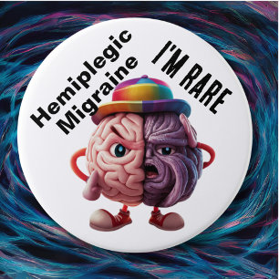 Hemiplegc Migraine Jag är Sällsyntets bricka Knapp