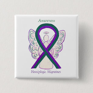 Hemiplegisk grainmedvetenhet Ribbon Angel Button Knapp