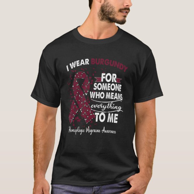 Hemiplegt Migraine Awareness Warrior Support Gift T Shirt (Framsida)