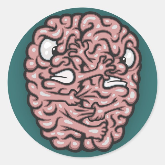 Hemisfär Runt Klistermärke (Framsida)