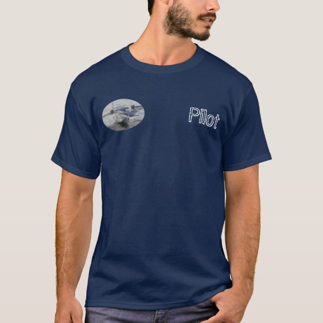 Hemispher dansareblått Heffpilot Tee Shirt (Framsida)