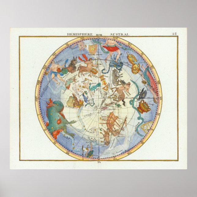 Hemisphere Austral | John Flamsteed Poster (Framsidan)