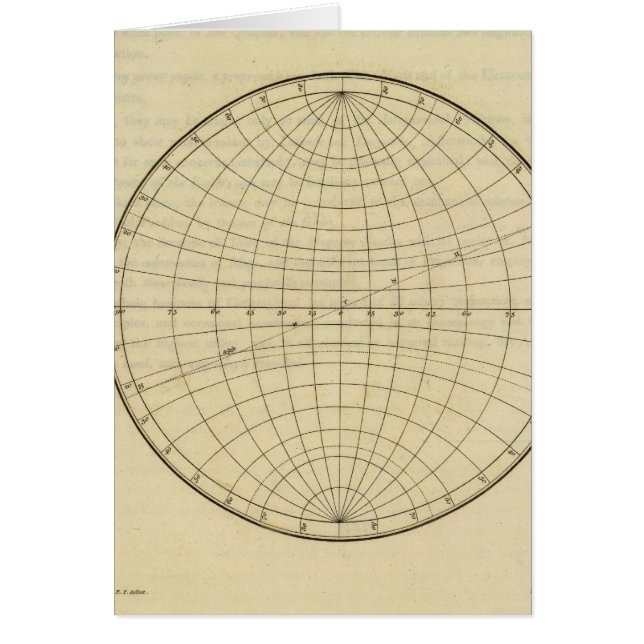 Hemisphere karta hälsningskort (Framsidan)