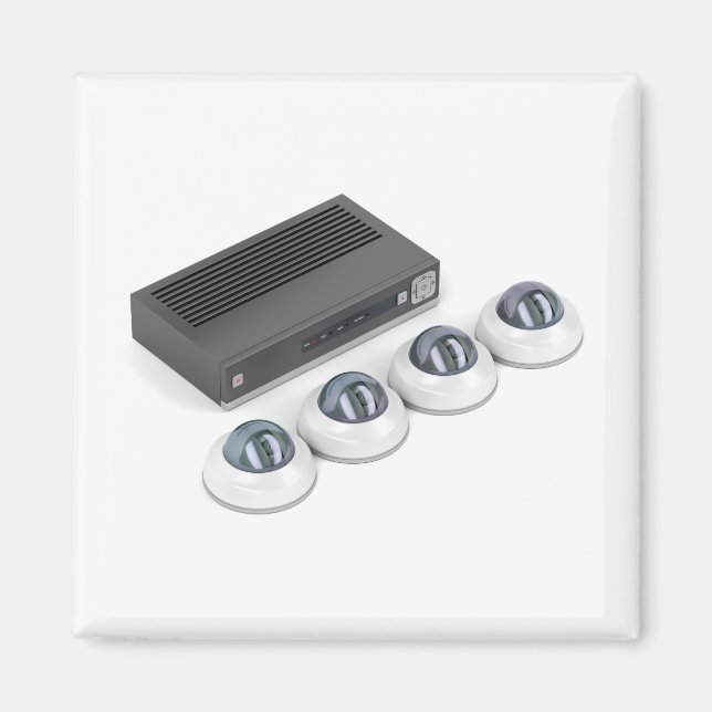 Hemkameror och digitala videobandspelare magnet (Framsidan)