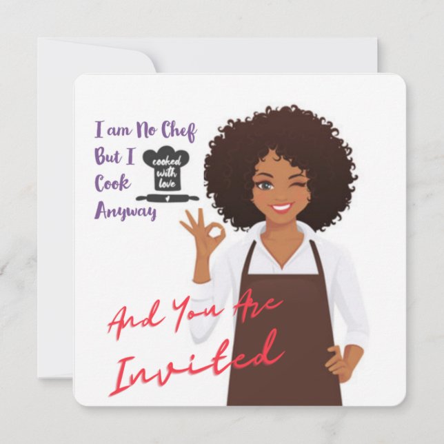 Hemkokt måltid inbjudningar (Framsida)