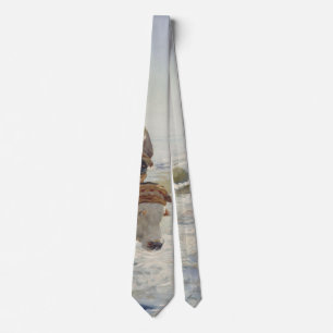 Hemkomsten från fiskafängden slips