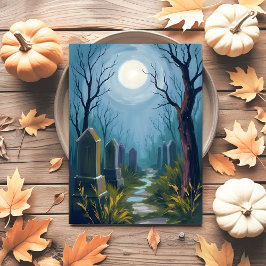 Hemkyrkogård | Halloween-deoky-målning Helg Vykort