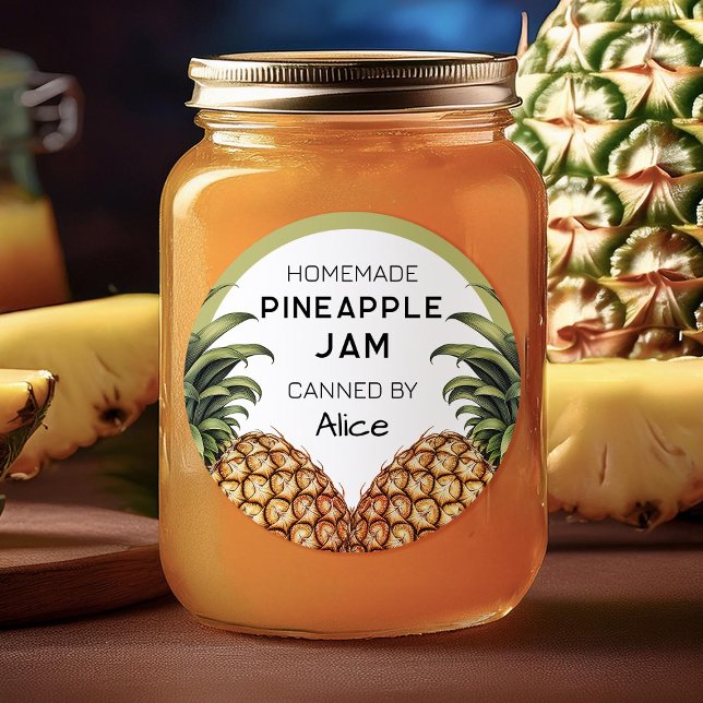 Hemlagad ananas-jambevarande etikett (Skapare uppladdad)
