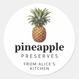 Hemlagad ananas sylt etikett