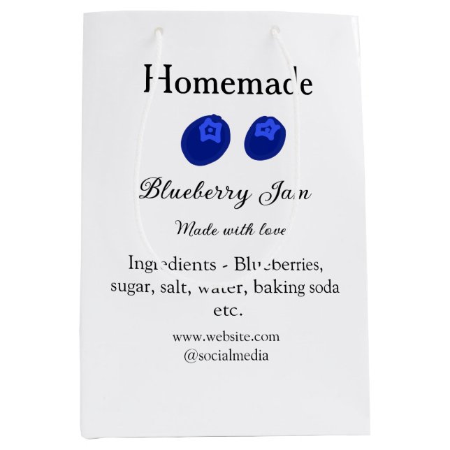 Hemlagad blåbärssylt gjord med kärlek lägg till te (Framsidan)