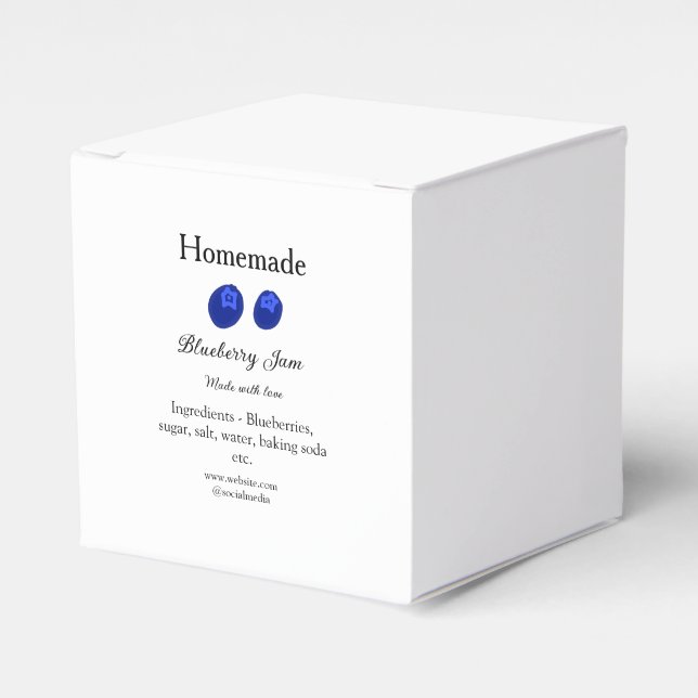 Hemlagad blåbärssylt gjord med kärlek lägg till te presentaskar (Framsidan Sidan)