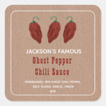 Hemlagad het sause Ghost Pepper Chili Sauce Etiket