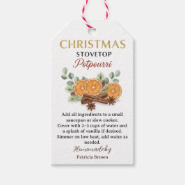 Hemlagad Jul Potpurri Recept för Spis eller Ugn Presentetikett