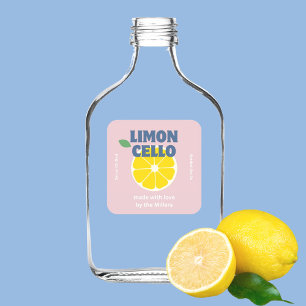 Hemlagad Kärlek Modern Rosa Kraft Limoncello Likör Fyrkantigt Klistermärke