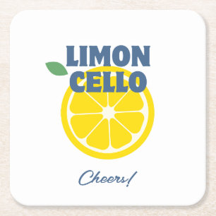 Hemlagad Modern Crèmevit Limoncello-sprit Underlägg Papper Kvadrat