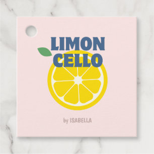 Hemlagad Modern Ljusrosa Kärlek Limoncello Likör Gåvor Etiketter