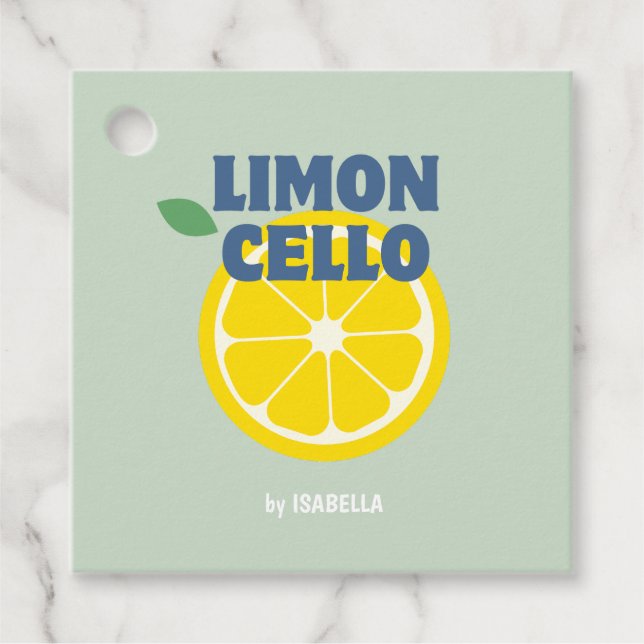 Hemlagad Modern Mintälskad Limoncello Likör Gåvor Etiketter (Framsida)