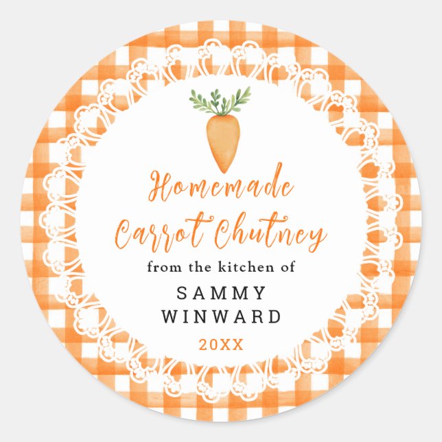 Hemlagad Morot Chutney Etikett (Framsida)