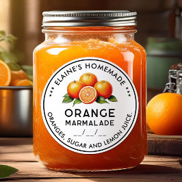 Hemlagad orange marmalade etikett för konservering