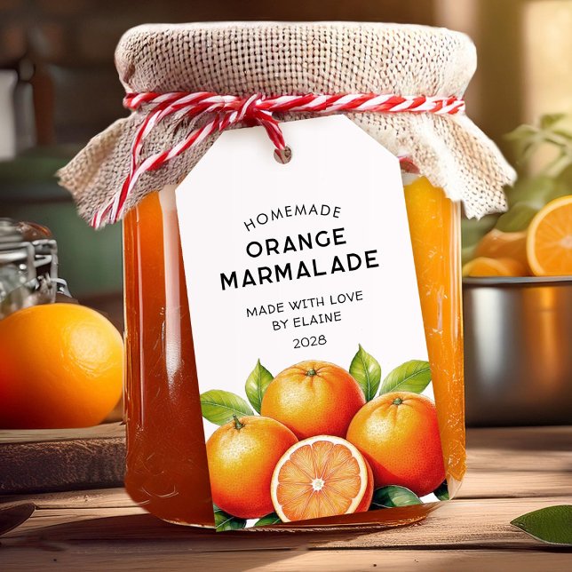 Hemlagad orange marmalade skafferi presentetikett (Skapare uppladdad)