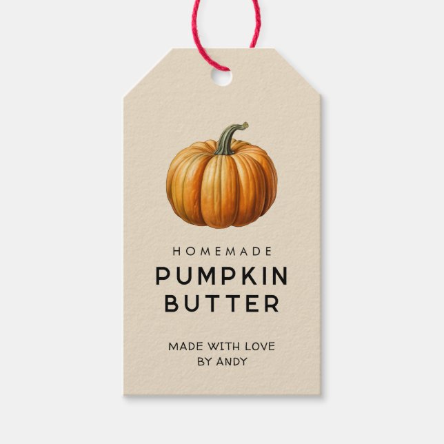 Hemlagad pumpasmos-etikett presentetikett (Framsidan)