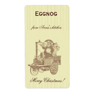 hemlagad steampunk för eggnogpersonligjul fraktsedel