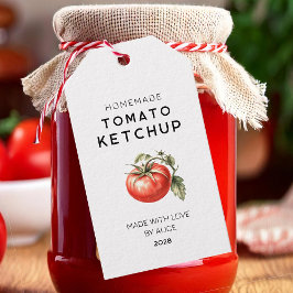 Hemlagad tomat Ketchup presentetikett