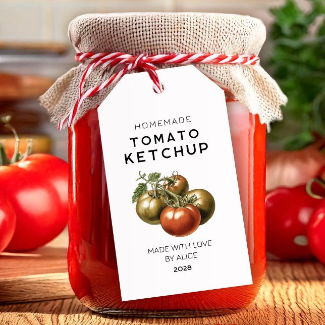 Hemlagad tomatketchup presentetikett (Skapare uppladdad)