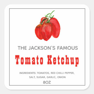 Hemlagad Tomatketchup   Sås Etikett