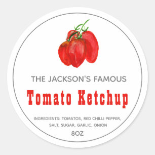 Hemlagad Tomatketchup   Sås Etikett